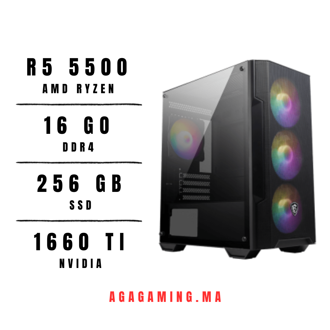 PC Gamer Ryzen 5 5500 GTX 1660TI PC Gamer Ryzen 5 5500 GTX 1660TI